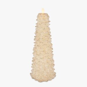 Luminara Flameless Christmas North Tree LED Candle for Decor, 13.4" - White Swan
